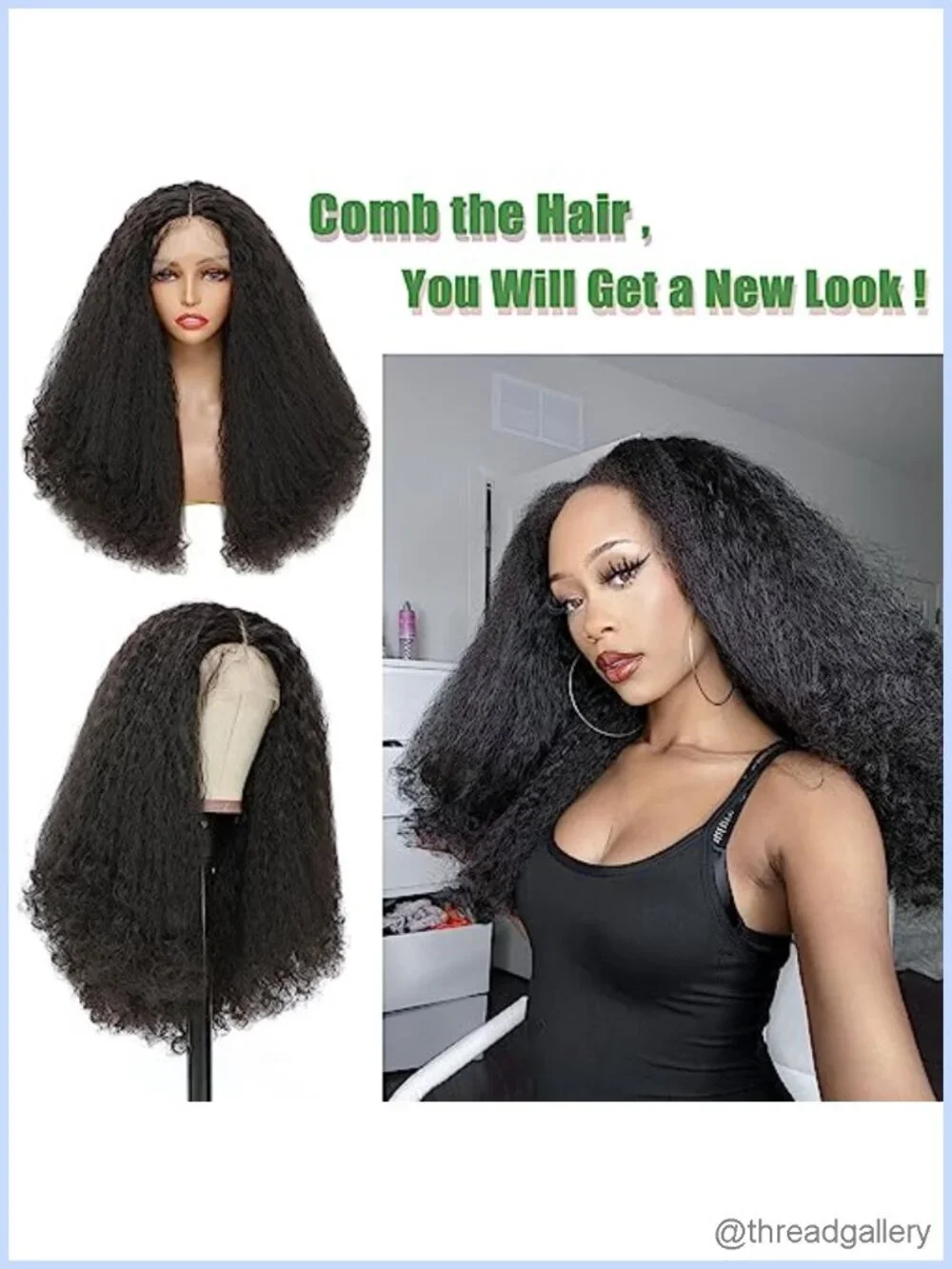 Synthetic T Part Lace Front Wig 20 Inch Heat Friendly